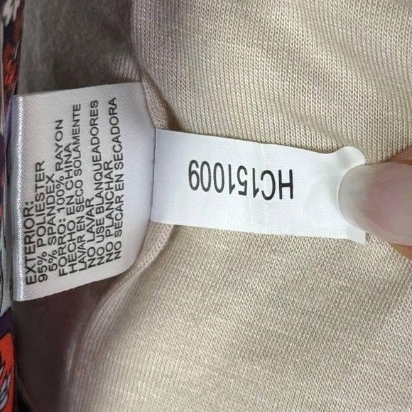 Gianni Bini Boho Paisley Wrap Dress‎ V-Neck Long Sleeve Knee Length Multicolor - Picture 7 of 7